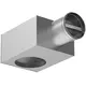 Akoestisch geïsoleerd plenum voor plafondrooster – 160 naar 125 mm